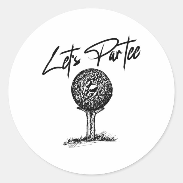 Adesivo Redondo Funny Golf Pun (Frente)