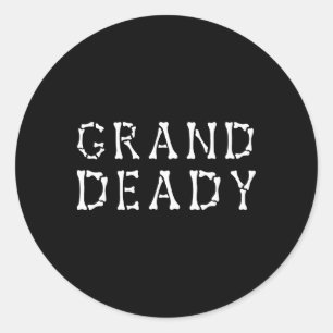 Adesivo Redondo Funny Grand Deady Halloween Mummy Deady Halloween