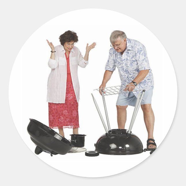 Adesivo Redondo Funny Grill (Frente)