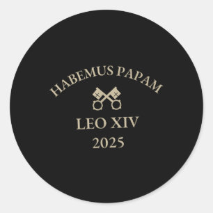 Adesivo Redondo Funny Habemus Papam Papa Leo Xiv 2025 Católico