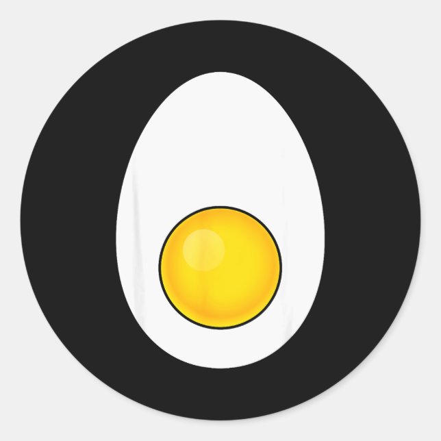 Adesivo Redondo Funny Halloween Deviled Egg Costume Men Women Fun  (Frente)