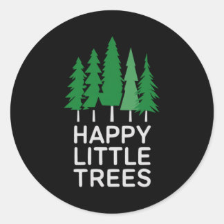 Adesivo Redondo Funny Happy Little Trees Camng 
