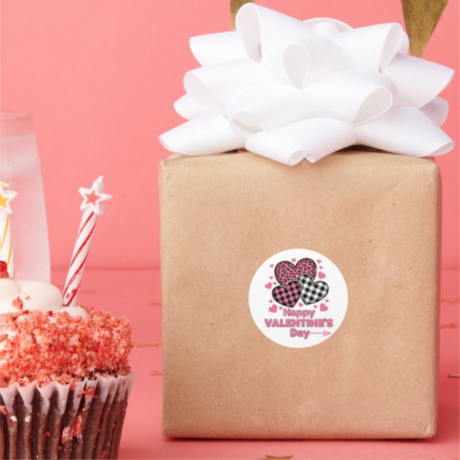 Adesivo Redondo Funny Happy Valentine’s Day Love Stickers (Festa)