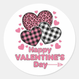 Adesivo Redondo Funny Happy Valentine’s Day Love Stickers