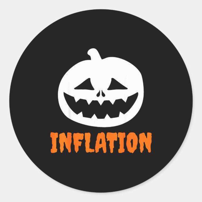 Adesivo Redondo Funny Inflation Halloween Costume Couple Matching  (Frente)