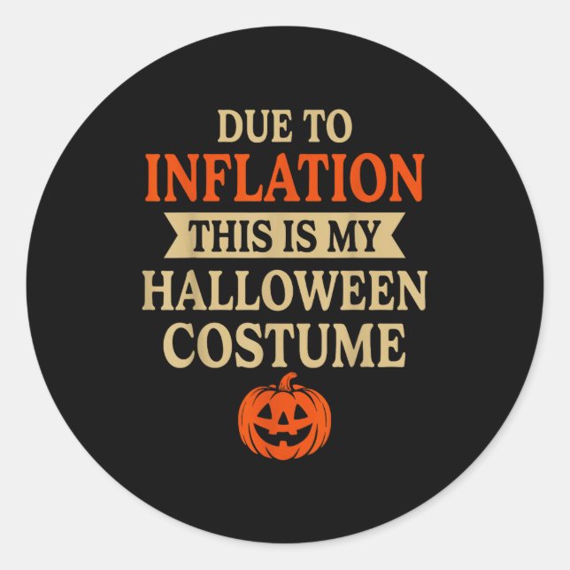 Adesivo Redondo Funny Inflation Halloween Costume Couple Matching  (Frente)