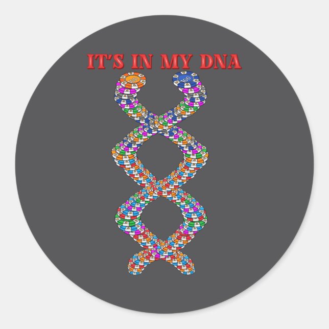 Adesivo Redondo Funny Ker Player Texas Holdem Casino Ker  (Frente)