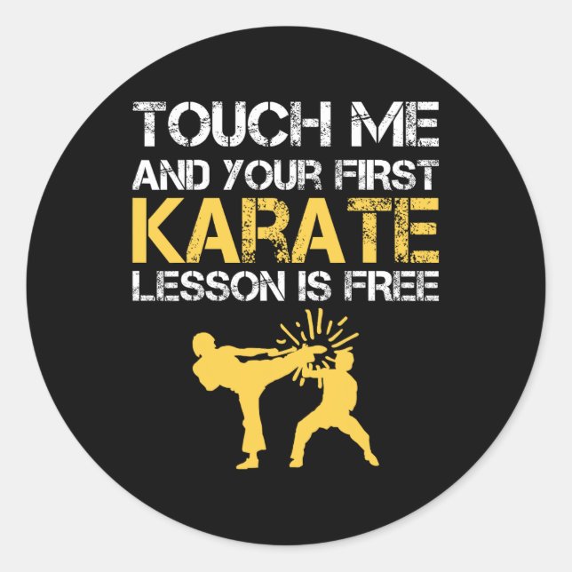 Adesivo Redondo Funny Kyokushin Karate (Frente)