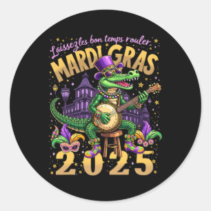 Adesivo Redondo Funny Laissez Les Bon Temps Rouler Mardi Gras 2025