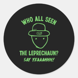 Adesivo Redondo Funny Leprechaun Amateur Sketch Meme Irish St Patr