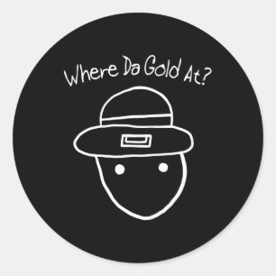 Adesivo Redondo Funny Leprechaun Amateur Sketch Meme Rua Irlandesa