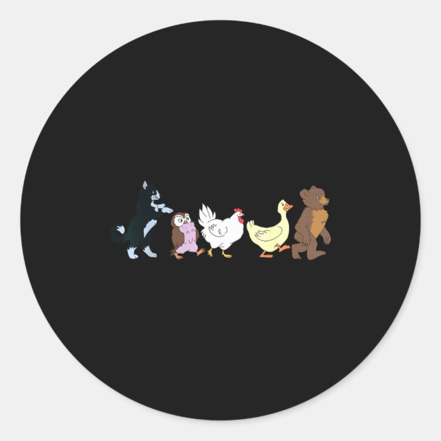 Adesivo Redondo Funny Little Bear Birthday Graphic Y2k Bears Lover (Frente)