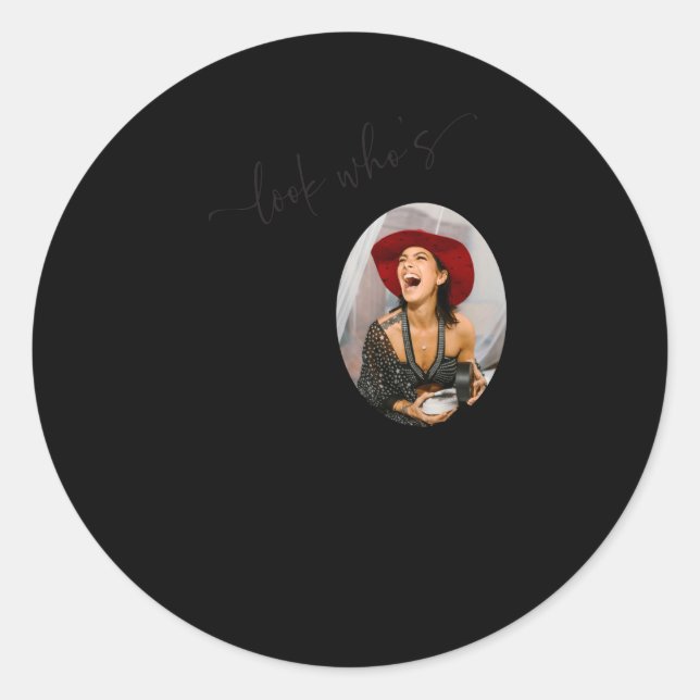 Adesivo Redondo Funny Look Whos 30 Stylish 30th Birthday  (Frente)