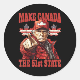 Adesivo Redondo Funny Make Canada 51rua State
