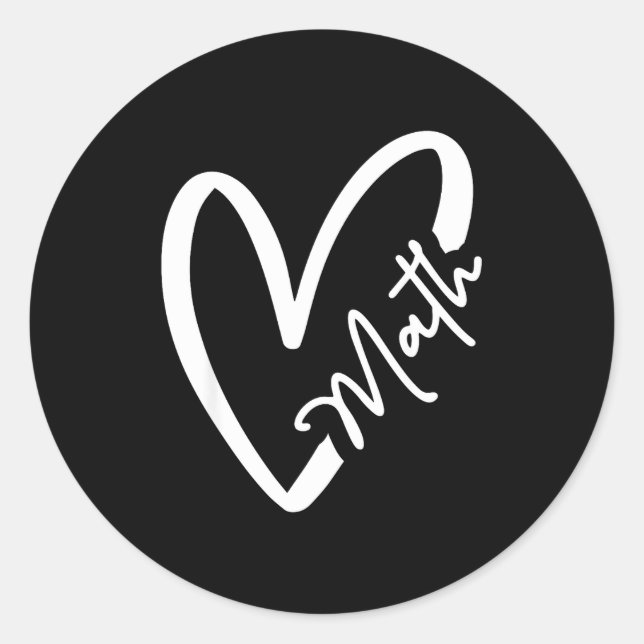 Adesivo Redondo Funny Mathematician Teacher Kids Physicist I Love  (Frente)