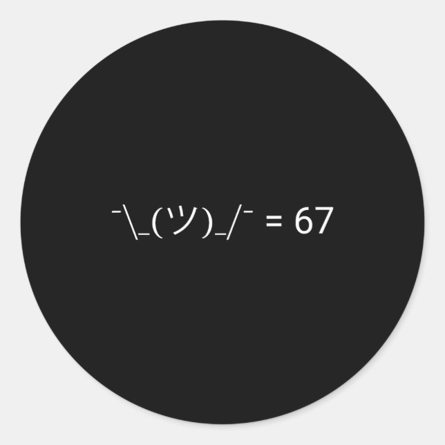 Adesivo Redondo Funny Meh 67 Meme  (Frente)
