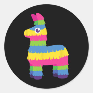 Adesivo Redondo Funny mexicana Pinata Llama Cinco De Mayo