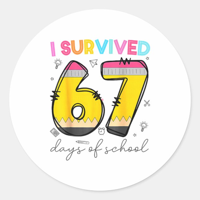 Adesivo Redondo Funny Mom Teacher School  (Frente)