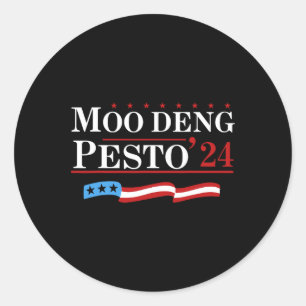 Adesivo Redondo Funny Moo Deng Pesto 24 Pguin Ba