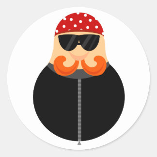 Adesivo Redondo Funny Motorcycle Biker