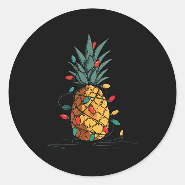 Adesivo Redondo Funny Ne Christmas Graphics Lights Lover  (Frente)