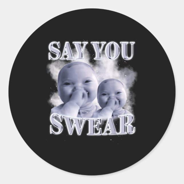 Adesivo Redondo Funny Niche Baby Gen Z Meme Ai Viral Giggling Ai L (Frente)