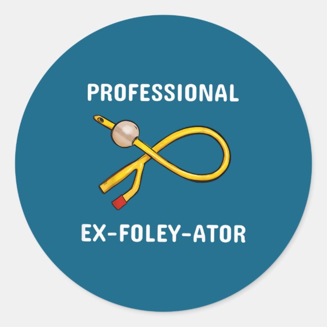 Adesivo Redondo Funny Nurse Urology Crew T- Catheter Joke Student  (Frente)