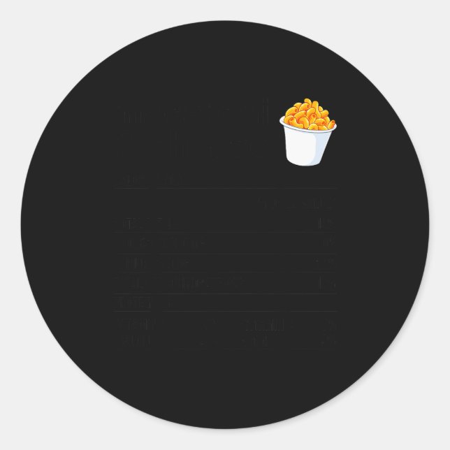 Adesivo Redondo Funny Nutrition Facts Thanksgiving Apparel Macaron (Frente)