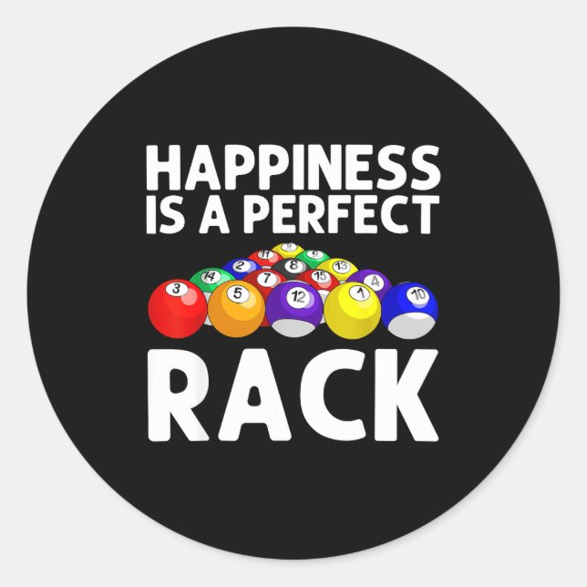 Adesivo Redondo Funny Ol Design For Men Women Billiards Lover Ol P (Frente)