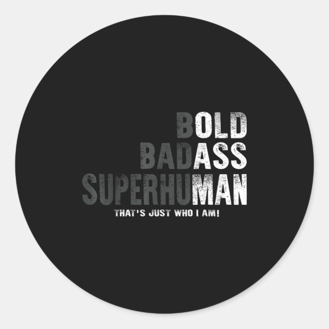 Adesivo Redondo Funny Old Man Saying Gag Gift Birthday For Dad Fat (Frente)