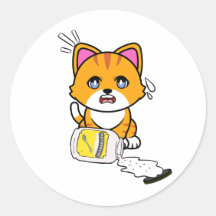 Funny Orange Cat derramou maionese