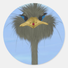 Adesivo Redondo Funny Ostrich George E O Bonitinho Ladybug