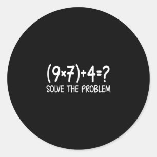 Adesivo Redondo Funny Pemdas Professor de Matemática Elementar Bra