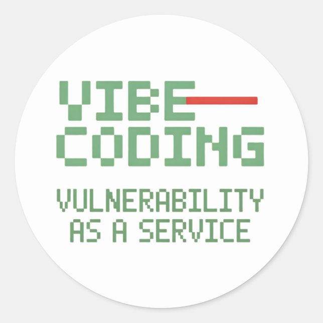 Adesivo Redondo funny pixel-art Cybersecurity network (Frente)