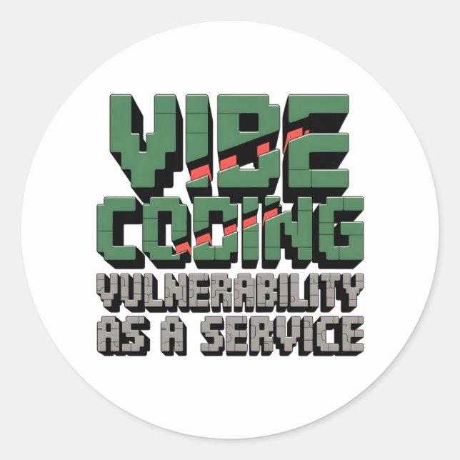 Adesivo Redondo funny pixel-art Cybersecurity network (Frente)