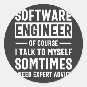 Adesivo Redondo Funny Programming Software Engineer Gift