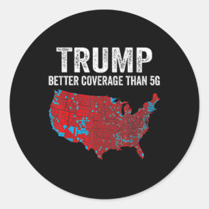 Adesivo Redondo Funny Qr Presidente Trump 4547 (no verso) Trump Da