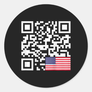Adesivo Redondo Funny Qr Presidente Trump 4547 Trump Dançando-Nos