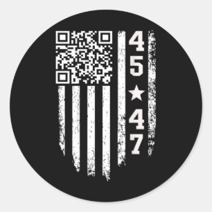 Adesivo Redondo Funny Qr Presidente Trump 4547 Trump Dancing Code