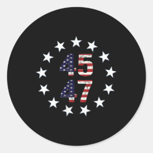 Adesivo Redondo Funny Qr Presidente Trump Dance Code