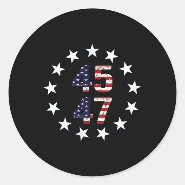 Adesivo Redondo Funny Qr Presidente Trump Dance Code (Frente)