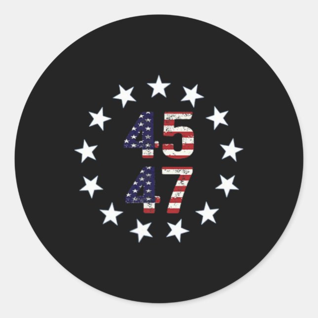 Adesivo Redondo Funny Qr Presidente Trump Dance Code 1 (Frente)