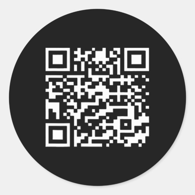 Adesivo Redondo Funny Qr Presidente Trump Dance Code 2 (Frente)