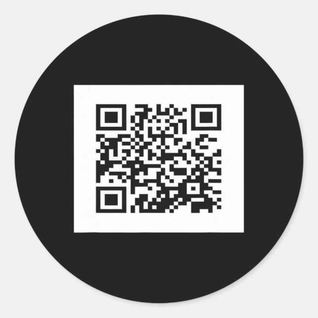 Adesivo Redondo Funny Qr Presidente Trump Dance Code 6 (Frente)