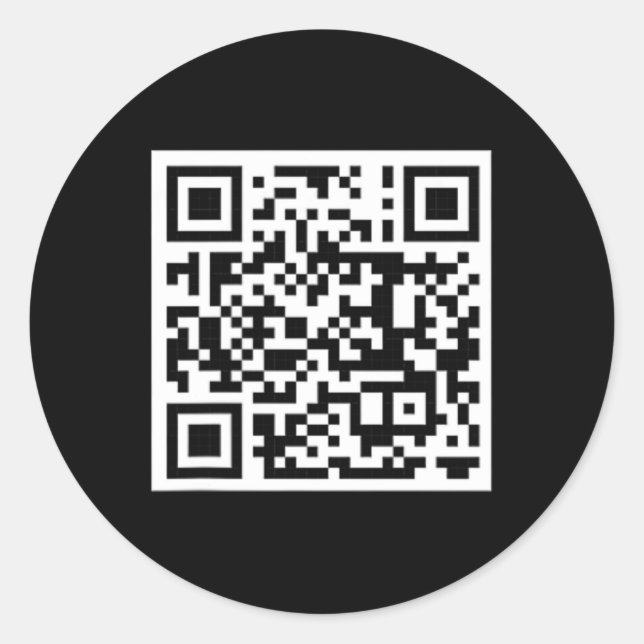 Adesivo Redondo Funny Qr Presidente Trump Dance Code 7 (Frente)