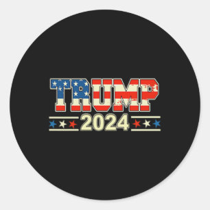 Adesivo Redondo Funny Qr Presidente Trump Dance Code (em Byck) 2