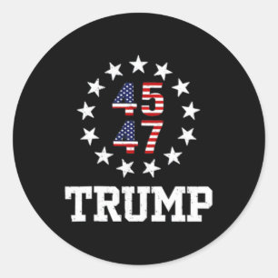Adesivo Redondo Funny Qr Presidente Trump Dance Code Inauguração D