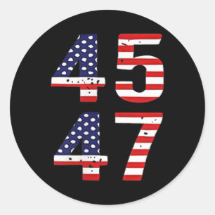 Adesivo Redondo Funny Qr Presidente Trump Dance Code Trump 45_47