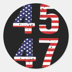 Adesivo Redondo Funny Qr Presidente Trump Dance Digitalize-me Códi