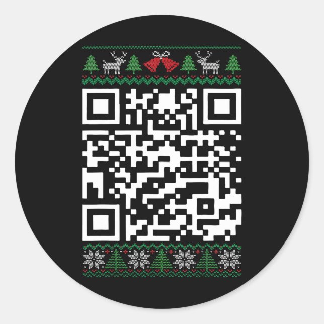 Adesivo Redondo Funny Qr Presidente Trump Dancing Code Ugly Christ (Frente)